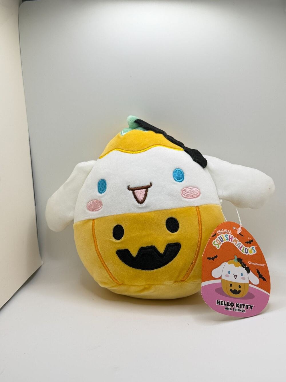 Squishmallows Hello Kitty Cinnamoroll Halloween Pumpkin 4in Plush